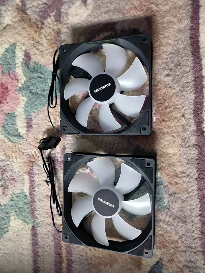 Pair of 120mm RGB Computer Fans thumbnail