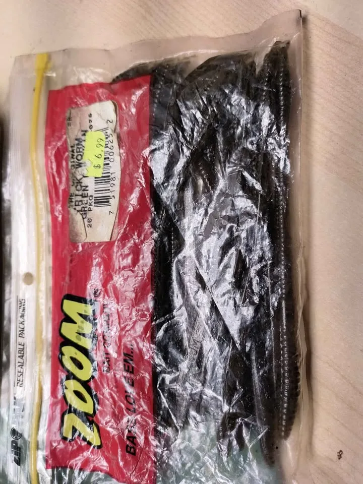 Assorted Soft Plastic Worm Fishing Lures image indicator(4)