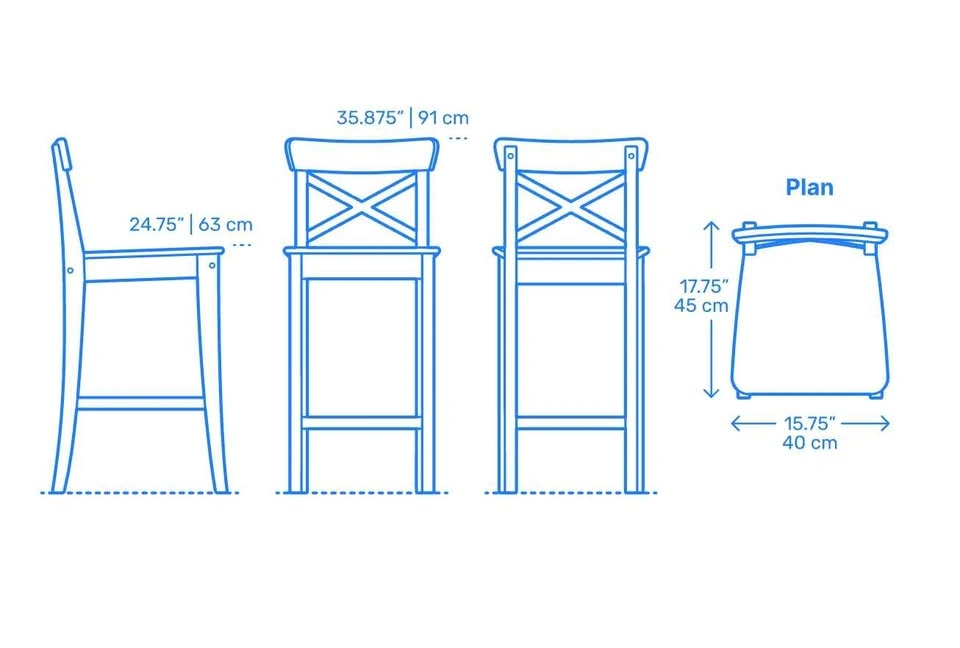 IKEA INGOLF Bar Stools x 2 - photo 2