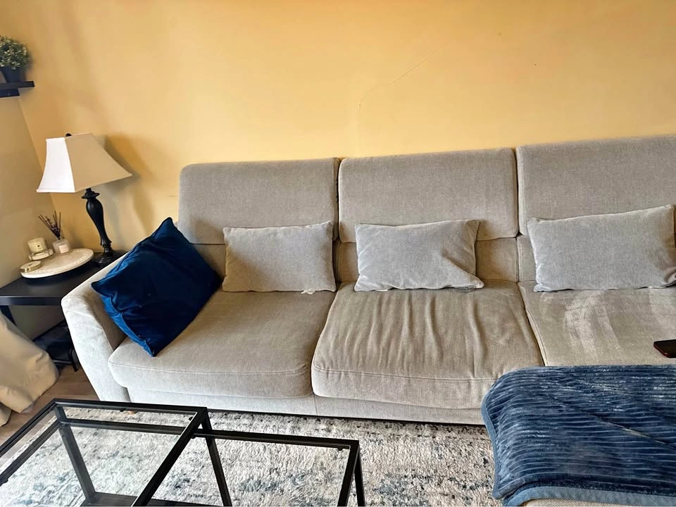 Light Grey Sectional Sofa with Chaise