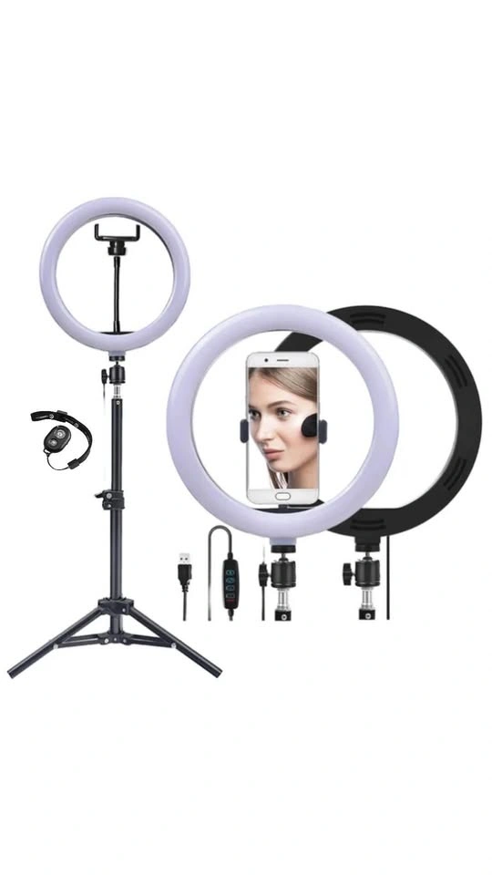 Ring Light 10", Dimmable with 3 Light Modes & 10 Brightness - photo 2
