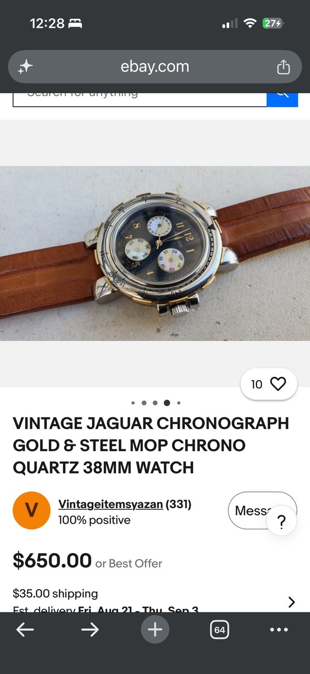 New Jaguar Chronograph Watch - photo 3