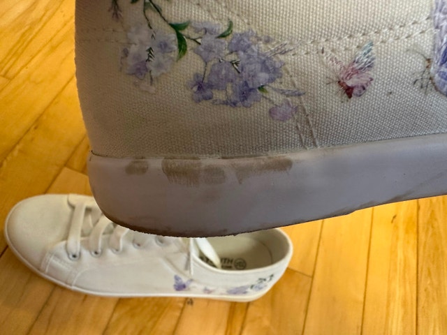 Unique White Canvas Shoes with Butterfly Print - photo 4
