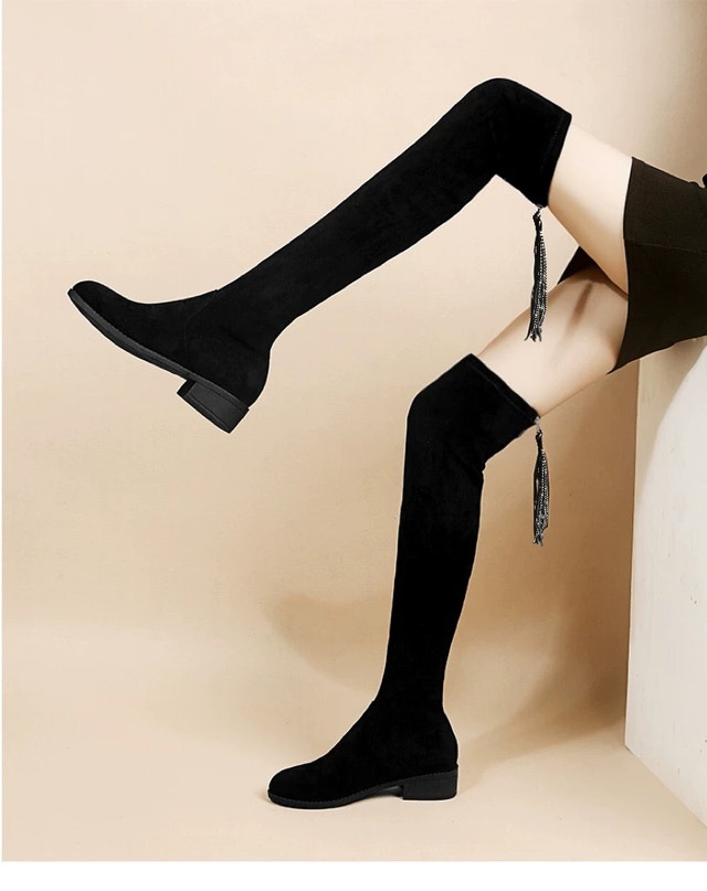 Size 8 BRAND NEW black fashion winter tall boots