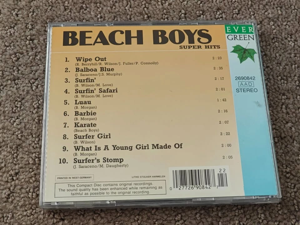 Beach Boys - Super Hits - Rock Pop Surf Music CD Album - photo 3