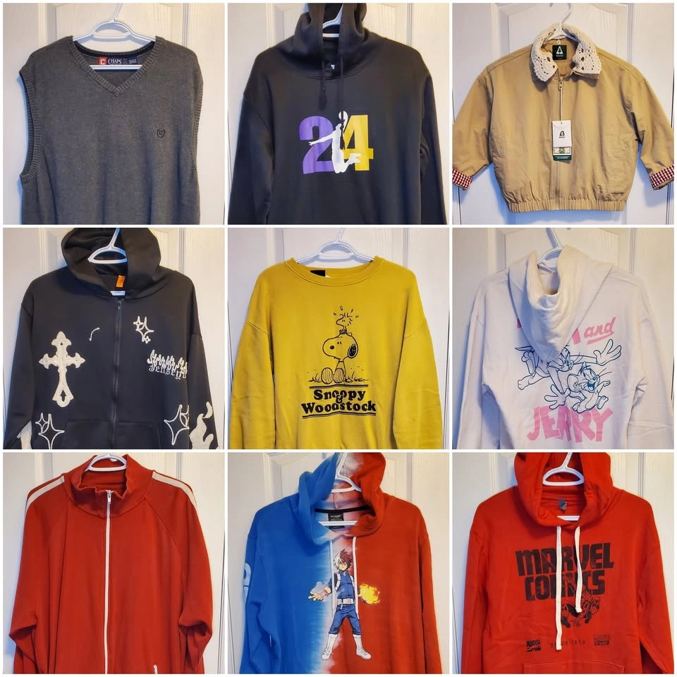 B – Hoodies & Sweatshirts $5 Each (9 to Choose From)