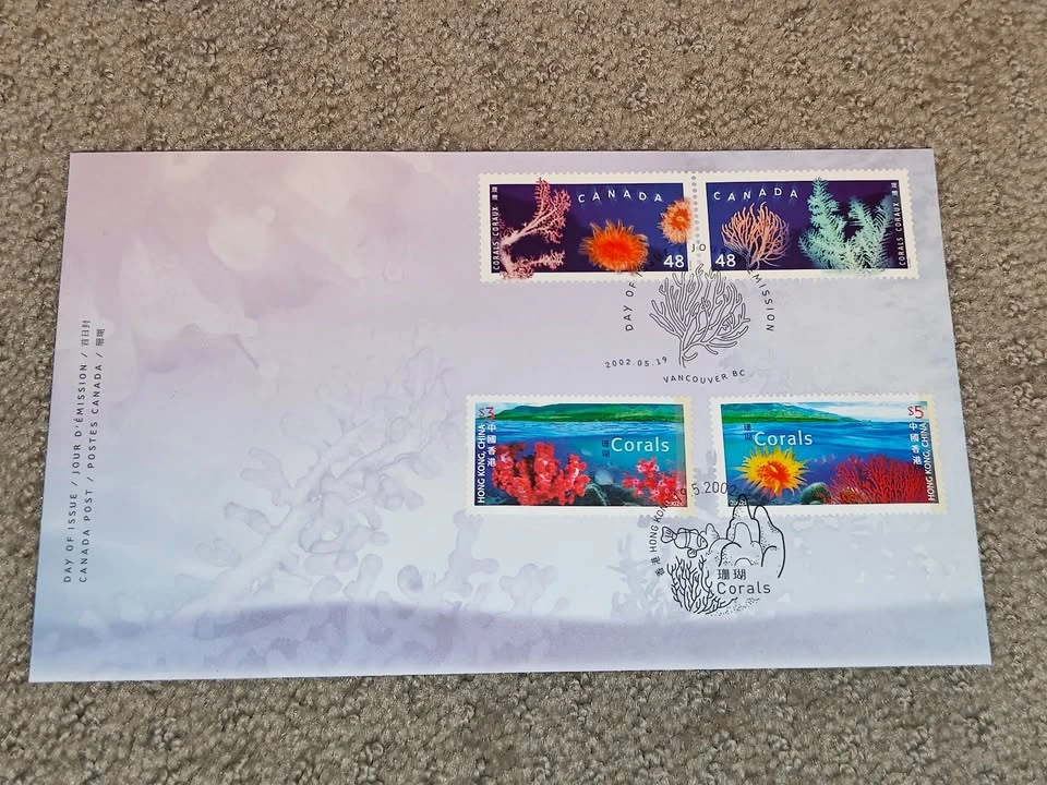 First Day Covers FDC - Canada-Hong Kong Corals Stamps Set - photo 3
