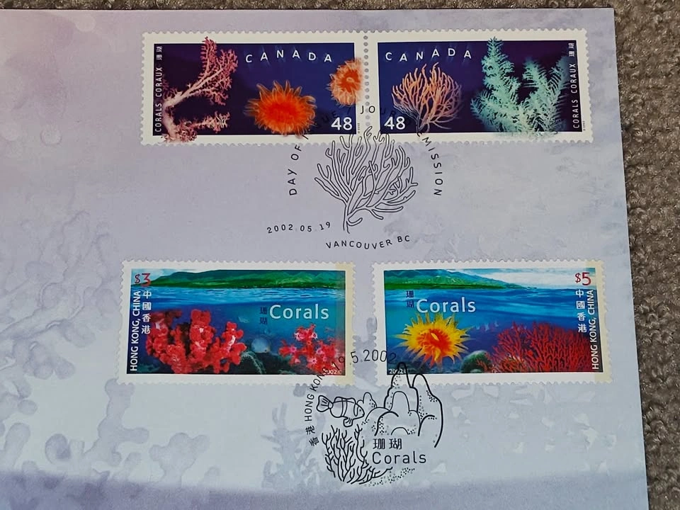 First Day Covers FDC - Canada-Hong Kong Corals Stamps Set - photo 4