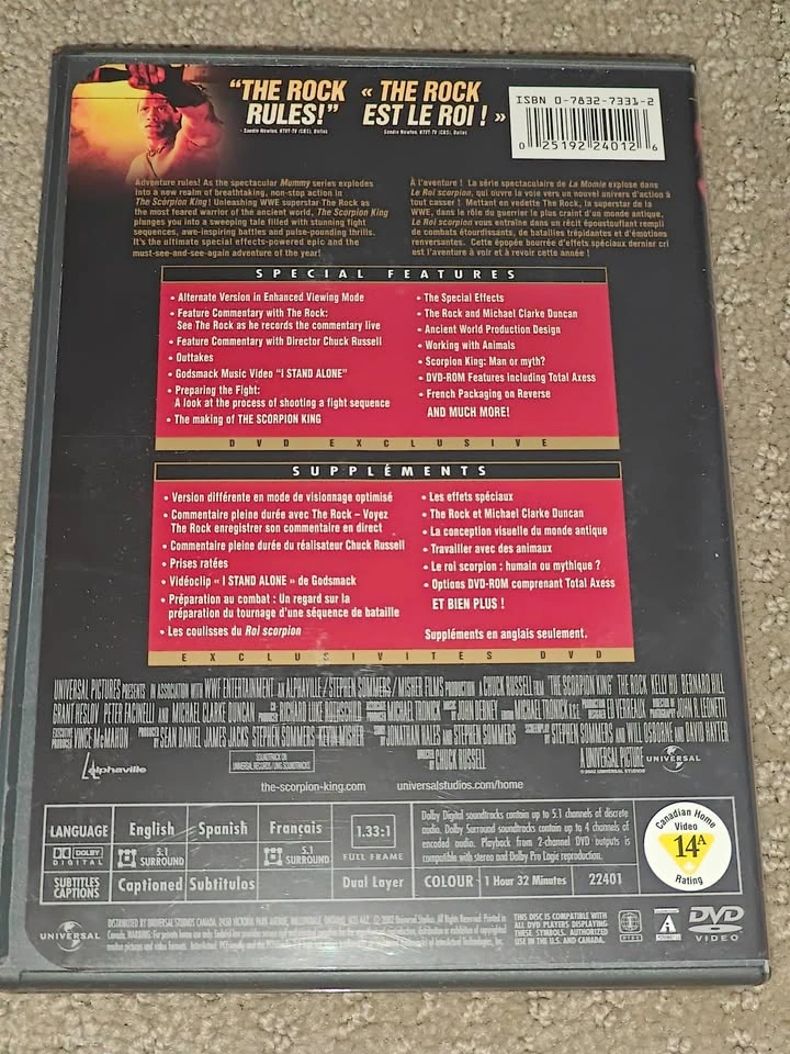 The Scorpion King - Collector's Edition - DVD Movie - The Rock - photo 3