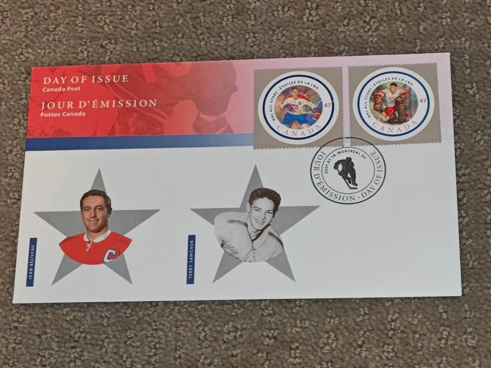 First Day Covers FDC - Canada Post NHL All-Stars Stamp - 2001 - photo 2