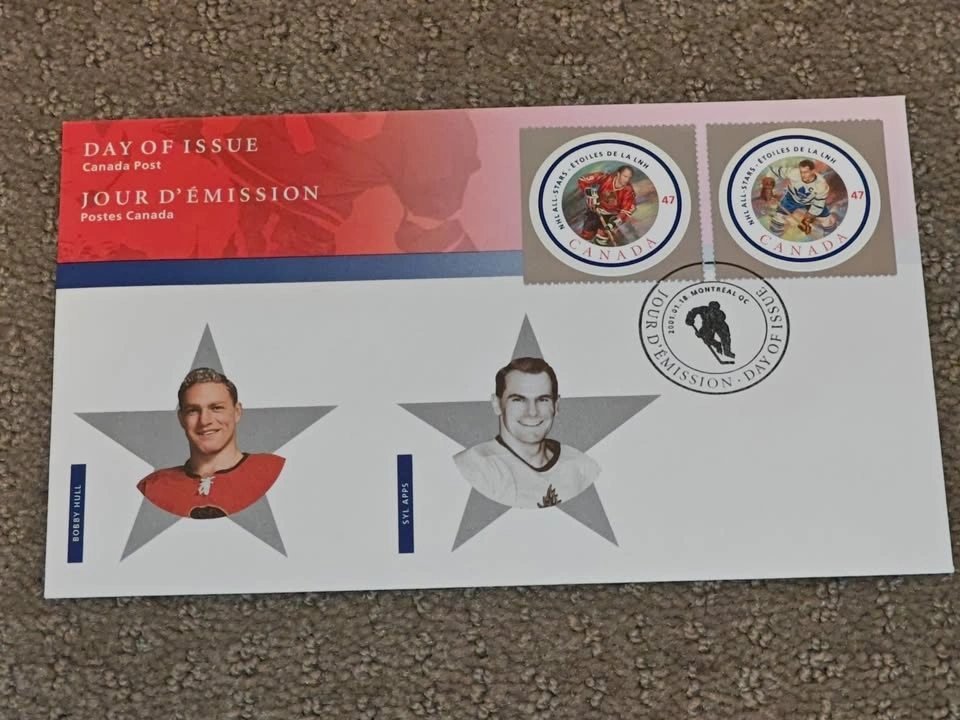 First Day Covers FDC - Canada Post NHL All-Stars Stamp - 2001 - photo 3