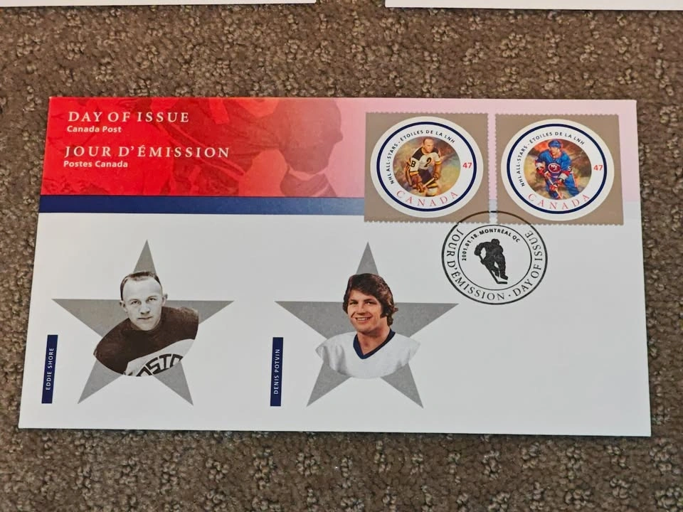 First Day Covers FDC - Canada Post NHL All-Stars Stamp - 2001 - photo 4