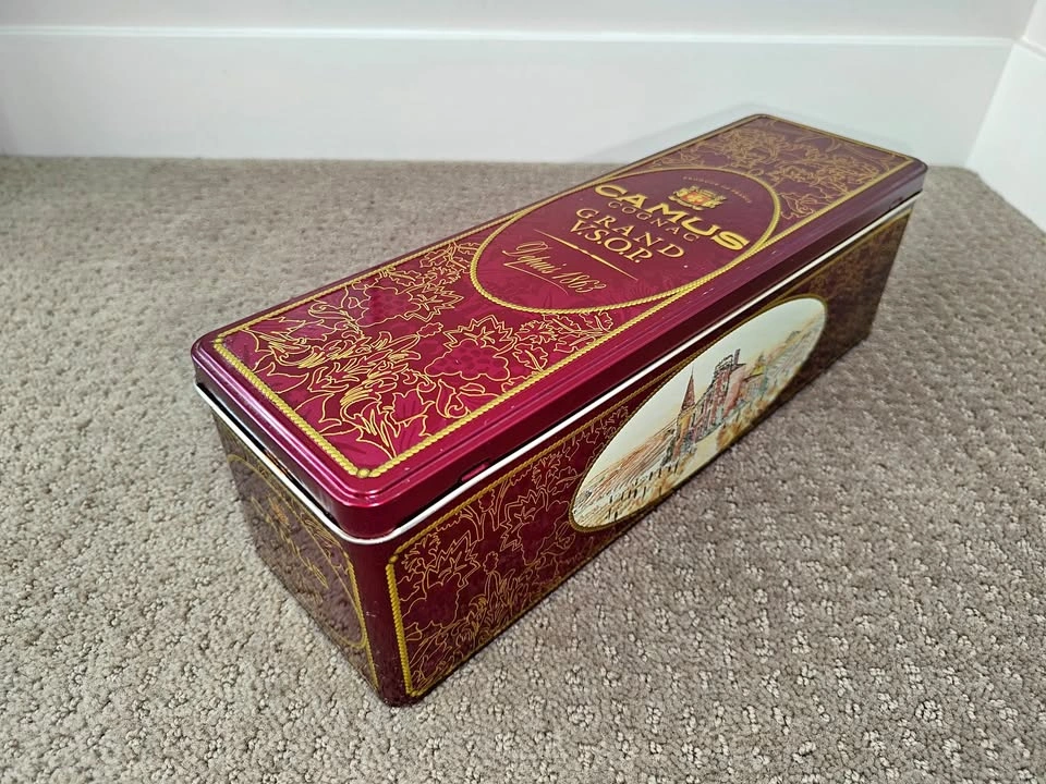 Empty Tin Collector Box - France Camus Cognac Grand VSOP