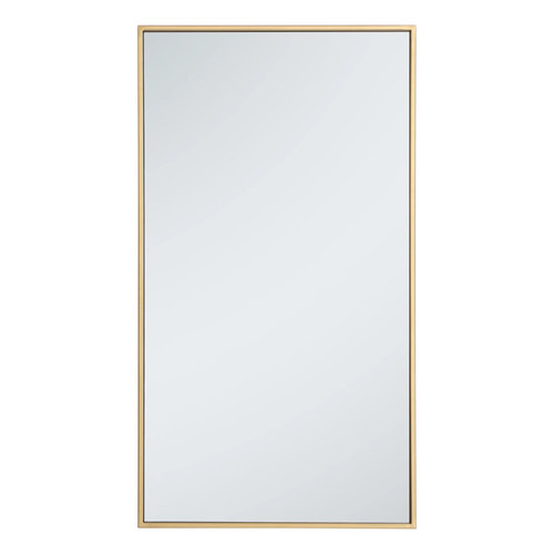 Elegant Lighting Brass Rectangle Home Decor Mirror 20" x 36"