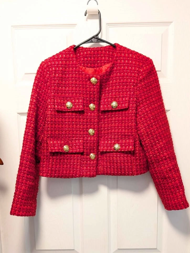 Red Tweed Jacket - photo 3