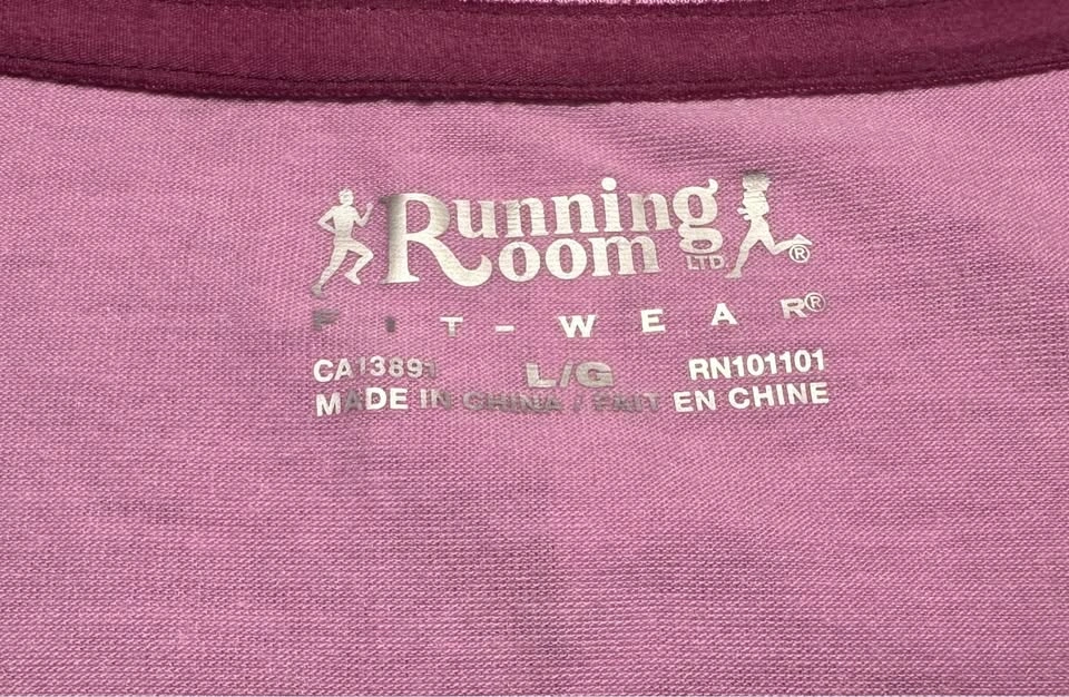 Running Room Fit-Wear 'Rain or Shine' Pink T-Shirt - Size Large - photo 3