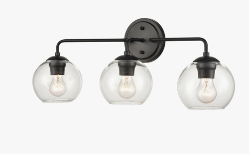 Millennium Lighting 9753-MB 3-Light Matte Black Vanity Light New