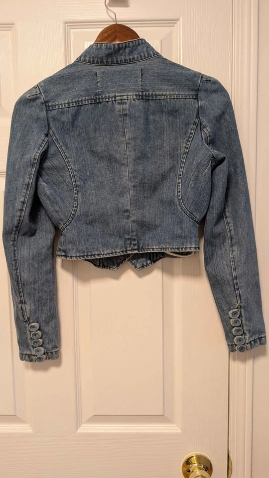 Cropped Denim Jacket - photo 2