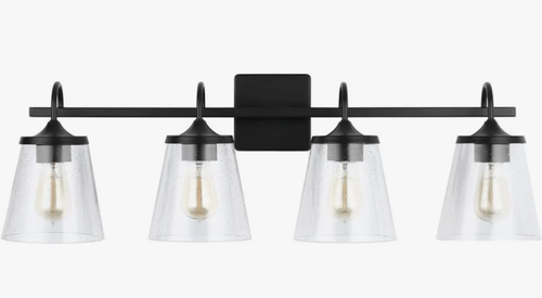 Capital Lighting 139142MB-496 Jayne Matte Black Vanity Light