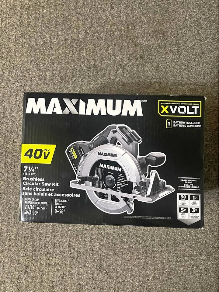 MAXIMUM 40V Brushless Circular Saw Kit, 7-1/4-in