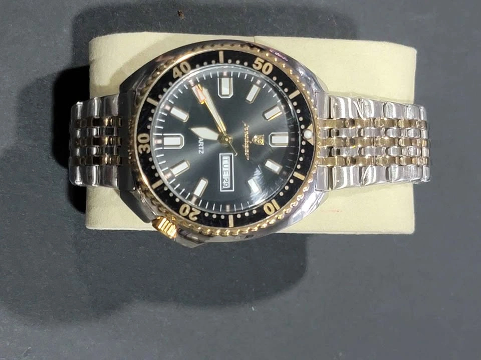 Two-Tone Quartz Dive Style Watch - photo 3