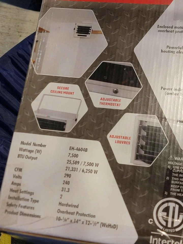 Thermo Sphere 7,500 W 240 V Ceiling Garage Heater - photo 3