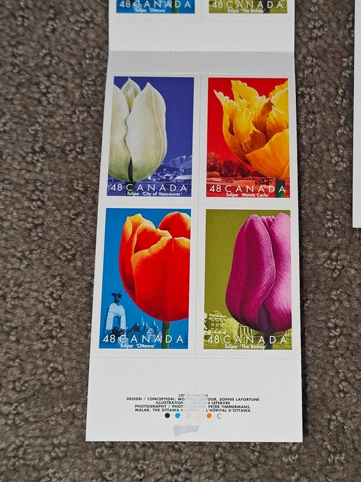 Stamps - 2002 Canada Post Tulip Flower Festival Stamp Booklet - photo 3