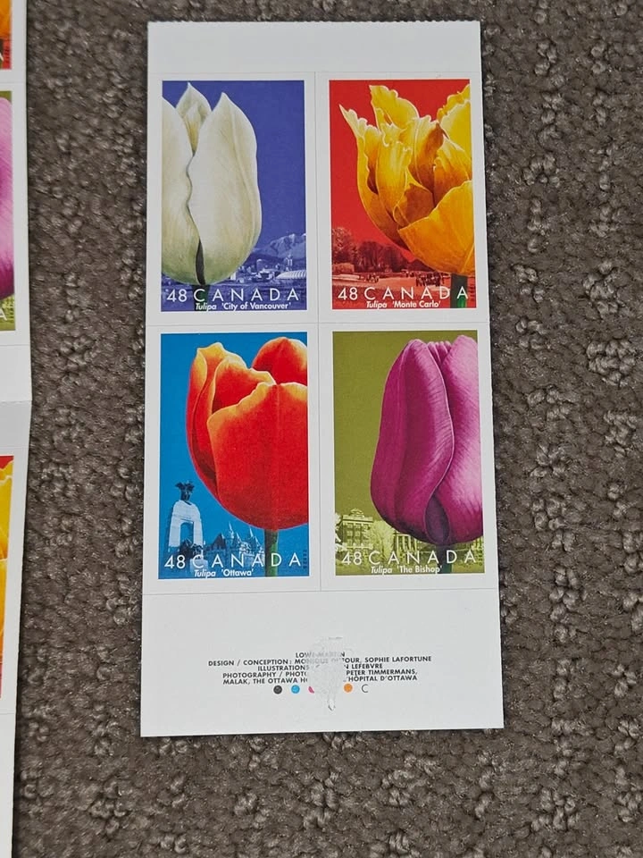 Stamps - 2002 Canada Post Tulip Flower Festival Stamp Booklet - photo 4