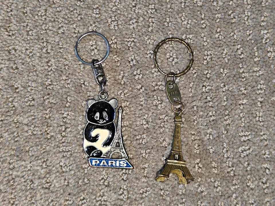 Adorable Panda & Iconic Eiffel Tower from Paris Keychains