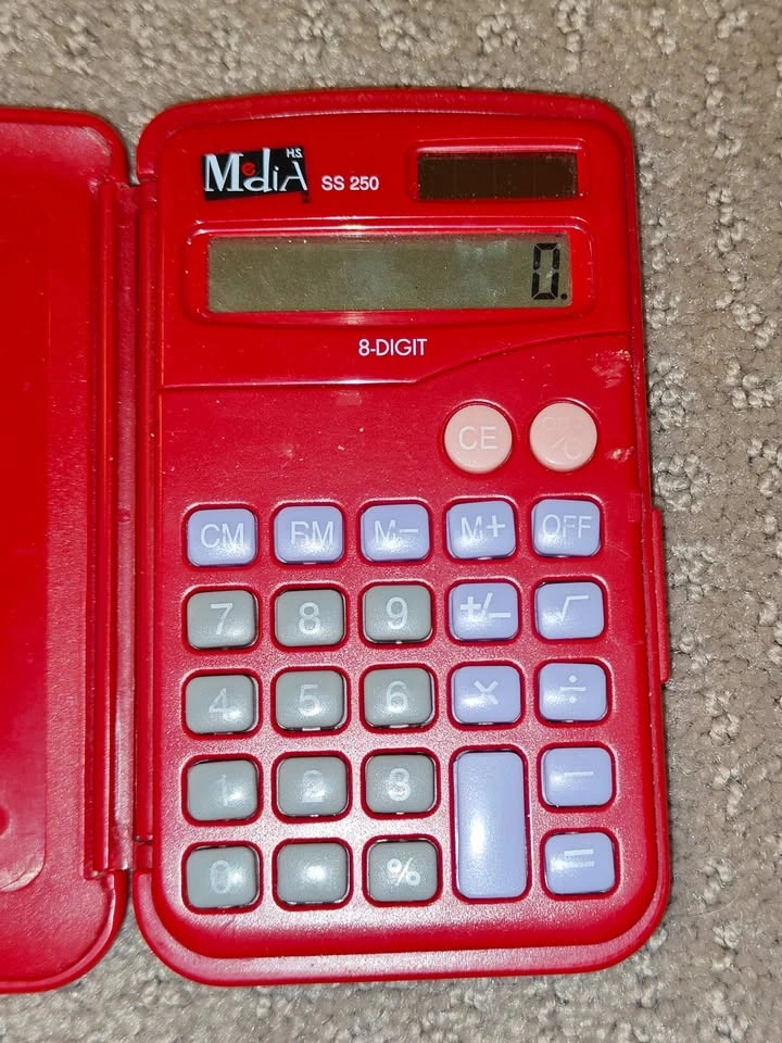 8 Digit Pocket Basic Calculator with Hinged Hard Cover - photo 2
