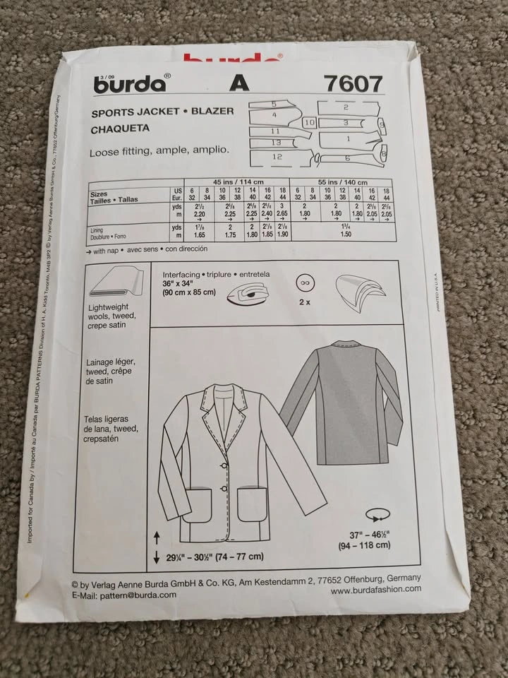 Burda Sewing Pattern Women Blazer Sports Jacket - Sizes: 6-18 - photo 3