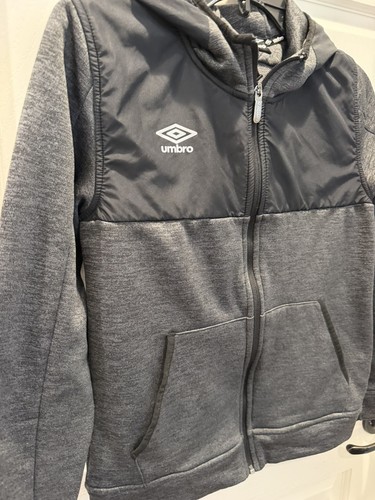 Umbro Hoodie Boys LG 12/14 Youth Gray Sweatshirt Full Zip - photo 4