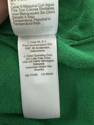 J Crew Long Sleeve Lightweight Sweater Sz LARGE Kelly Green - photo 4