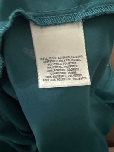 Anthropologie Teal Sleeveless Blouse Women’s SZ 6 Chiffon Lace - photo 4