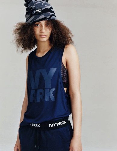 IVY PARK Beyonce Navy Logo Tank Top Women’s Size LARGE