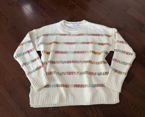 Staccato LG Cream Cozy Sweater Women’s Multicolor Stitch