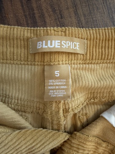 Blue Spice Skirt Juniors Size 5 Gold Mustard Corduroy Mini - photo 4