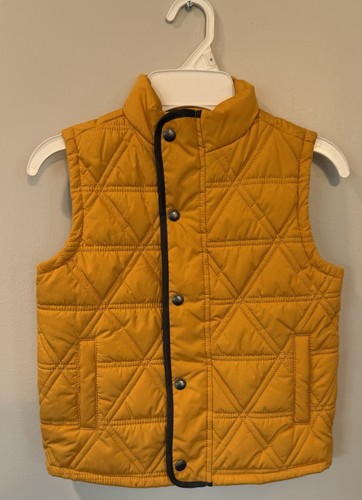 Gymboree Moto Boss Yellow Quilted Vest Size 4T