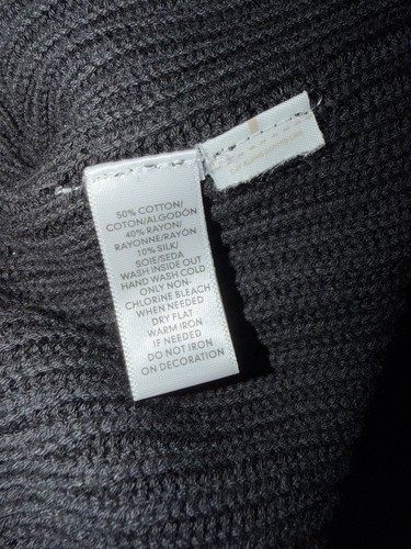 Ann Taylor LOFT Womens MED Black Beaded Neck Sweater - photo 3
