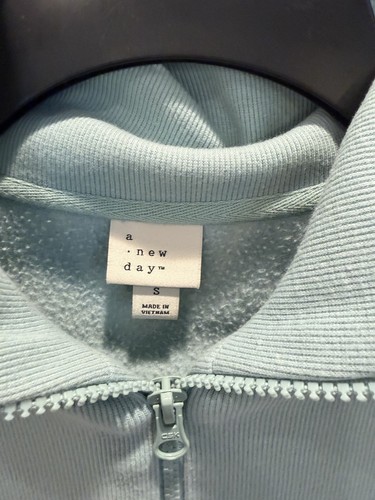A New Day Women's Baby Blue Sherpa Quarter Zip Sweatshirt - photo 3