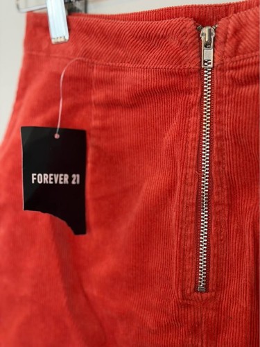 NWT Juniors Small, Deep Coral Corduroy Skirt - Forever 21