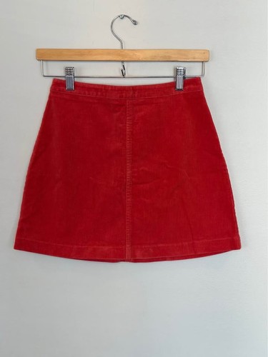 NWT Juniors Small, Deep Coral Corduroy Skirt - Forever 21 - photo 2