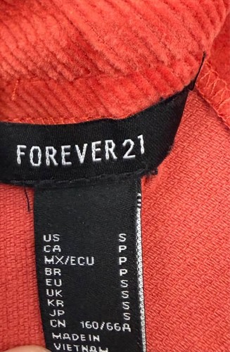 NWT Juniors Small, Deep Coral Corduroy Skirt - Forever 21 - photo 4