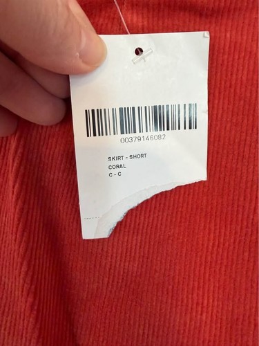 NWT Juniors Small, Deep Coral Corduroy Skirt - Forever 21 - photo 5