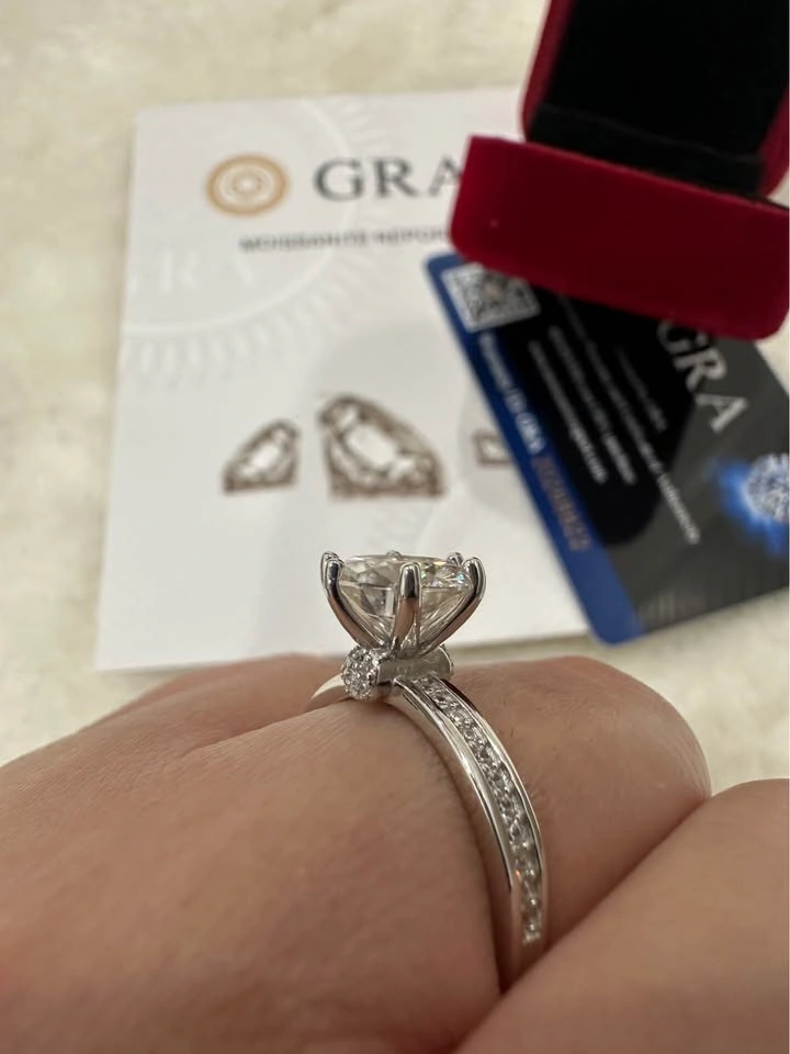 Luxury 3CT Moissanite Engagement Ring | S925 | Size 5-9 - photo 3