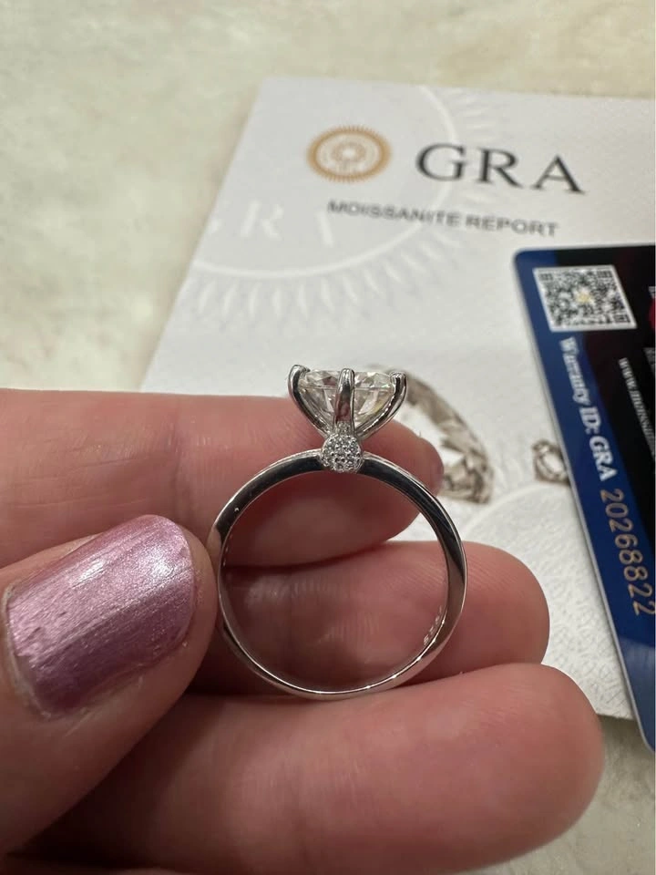 Luxury 3CT Moissanite Engagement Ring | S925 | Size 5-9 - photo 5