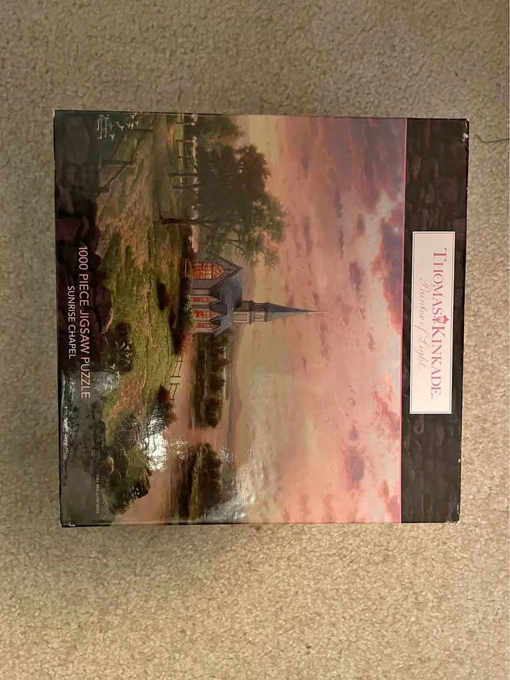 Thomas Kinkade 1000 Piece Jigsaw Puzzle Sunrise Chapel