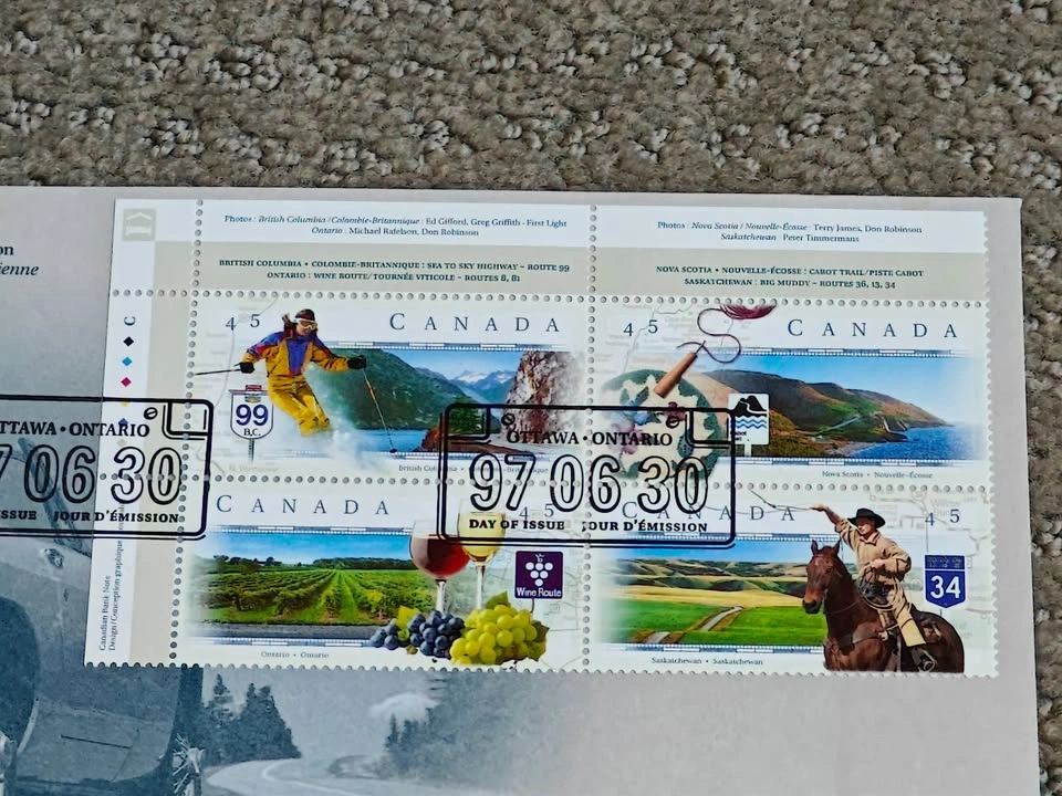 First Day Covers FDC - 1997 Canada Post Scenic Highways - photo 2