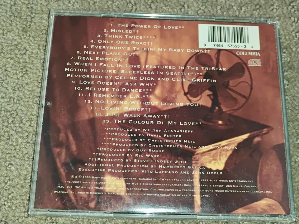 Celine Dion - The Colour of My Love - Music CD Album - photo 3