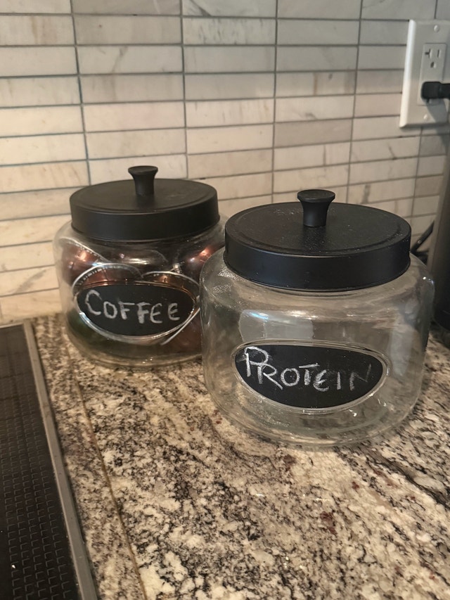 Glass Storage Jars (Set of 2) with Chalkboard Labels - photo 2